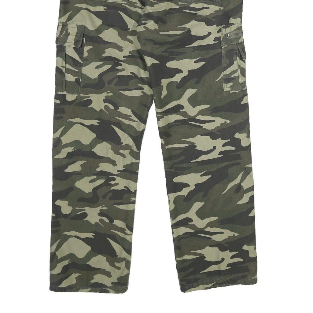 Mens Lined Polyester Blend Regular Fit Camouflage Cargo Trousers W30 L30 Outdoor