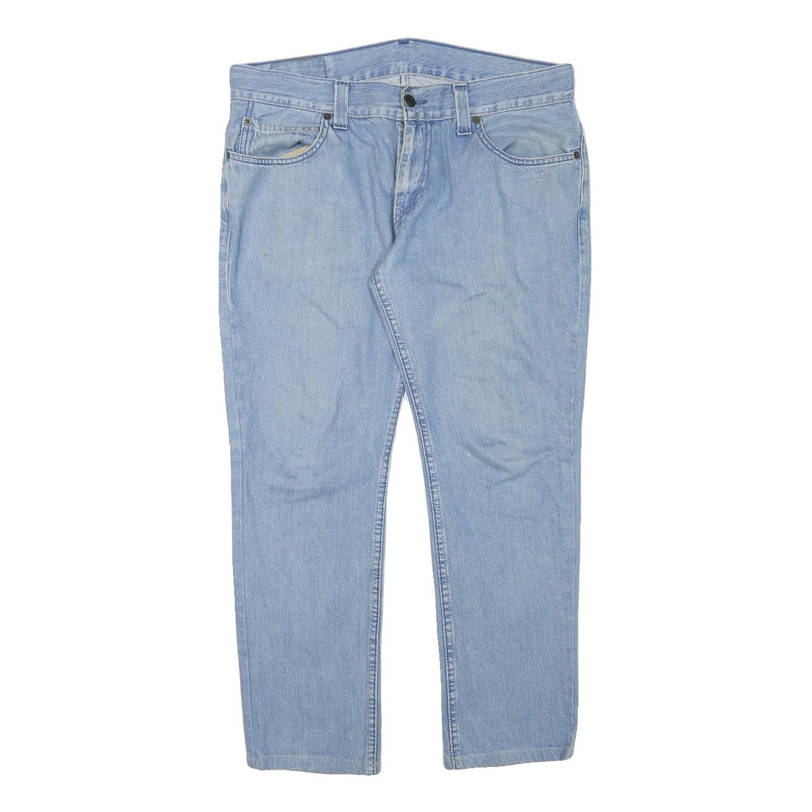 LEVI'S 511 Mens Slim Light Blue Denim W34 L26 Zip Jeans Cotton Blend