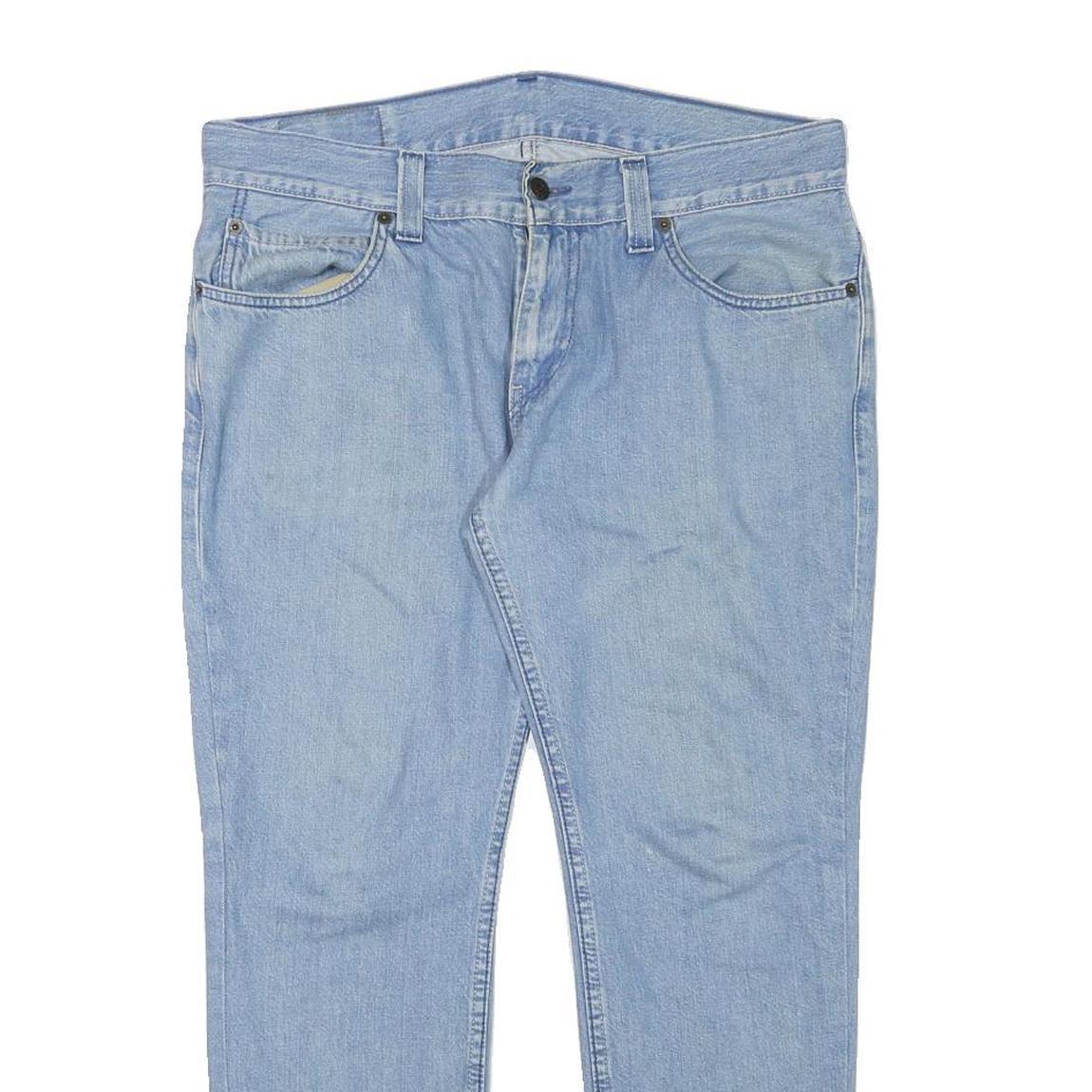 LEVI'S 511 Mens Slim Light Blue Denim W34 L26 Zip Jeans Cotton Blend