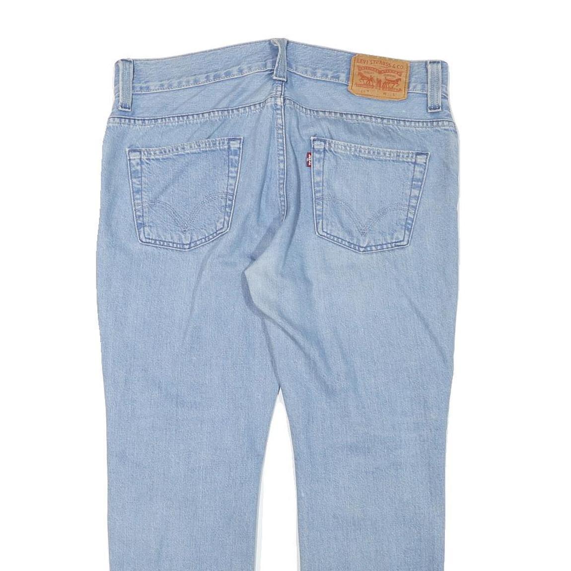 LEVI'S 511 Mens Slim Light Blue Denim W34 L26 Zip Jeans Cotton Blend