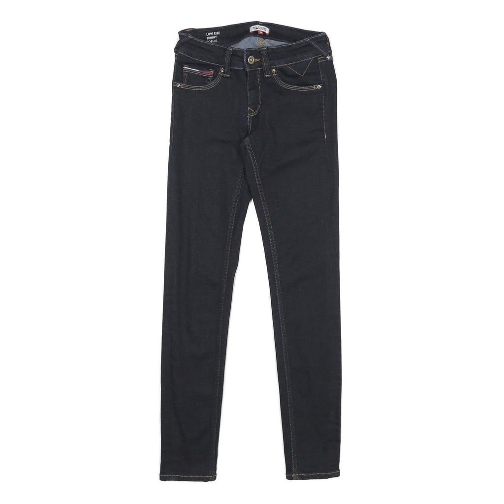 HILFIGER DENIM Womens Jeans Blue Slim Skinny Denim Dark W25 L30 Zip Cotton Blend