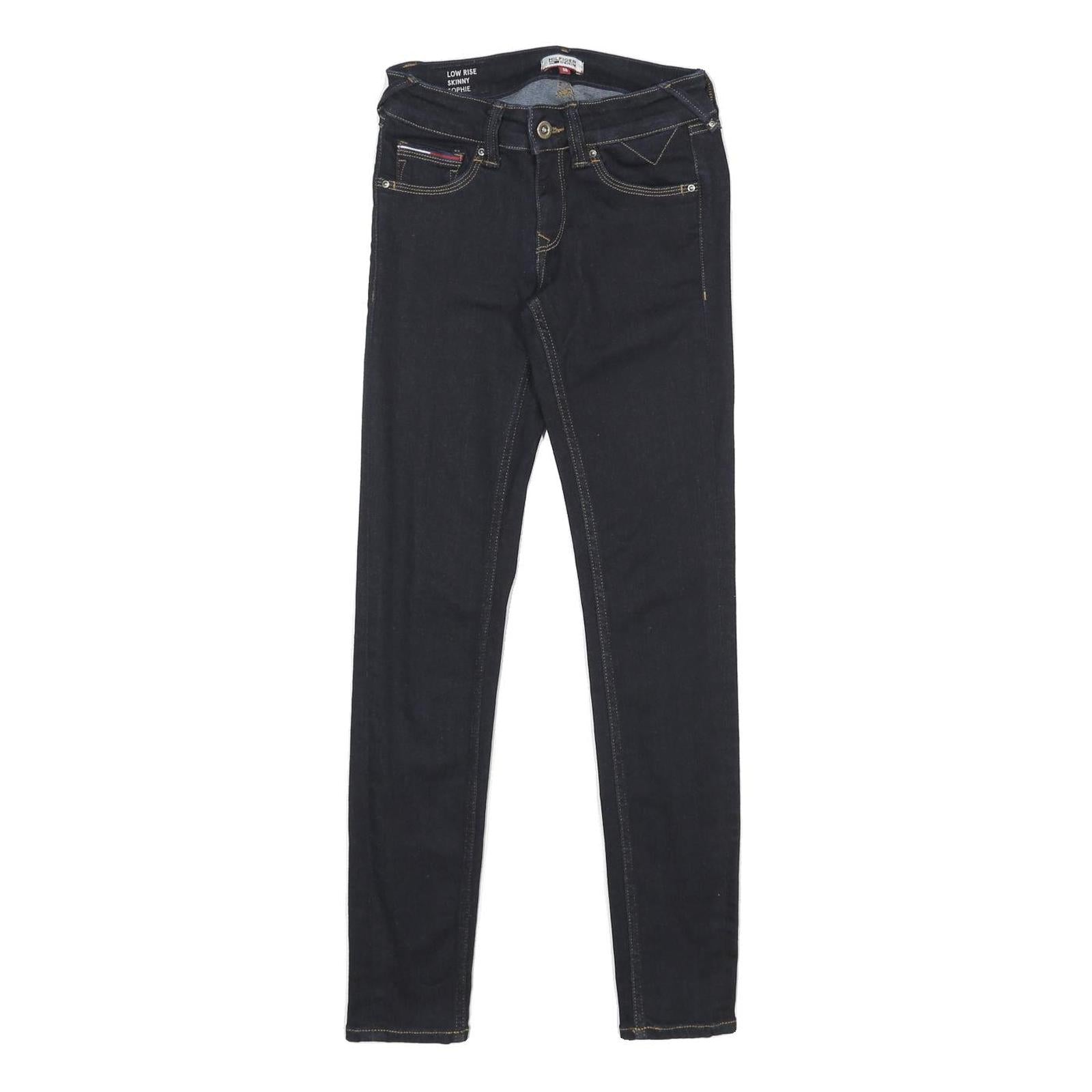 HILFIGER DENIM Womens Jeans Blue Slim Skinny Denim Dark W25 L30 Zip Cotton Blend