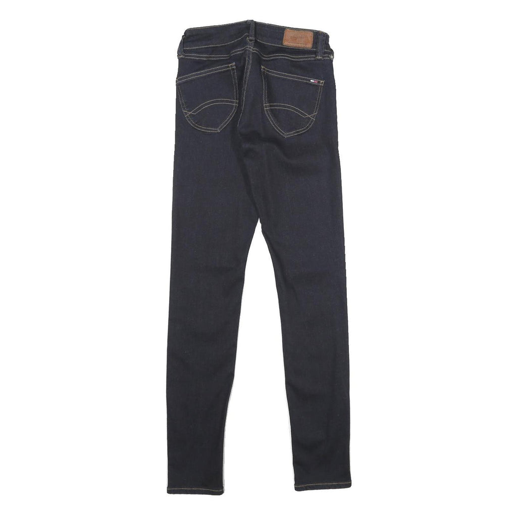 HILFIGER DENIM Womens Jeans Blue Slim Skinny Denim Dark W25 L30 Zip Cotton Blend