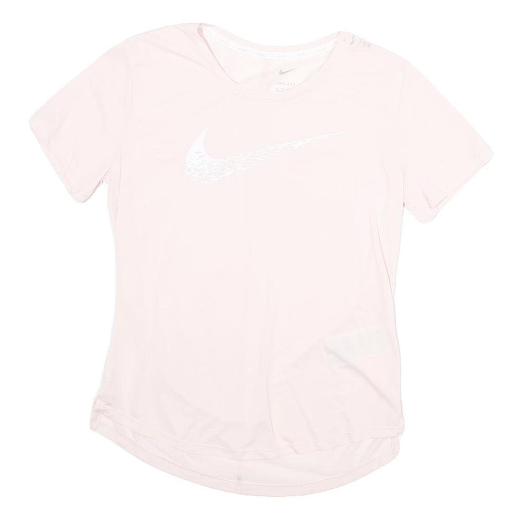 NIKE Womens Pink XS Athletic T-Shirt Short Sleeve Crew Neck Performance