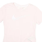 NIKE Womens Pink XS Athletic T-Shirt Short Sleeve Crew Neck Performance
