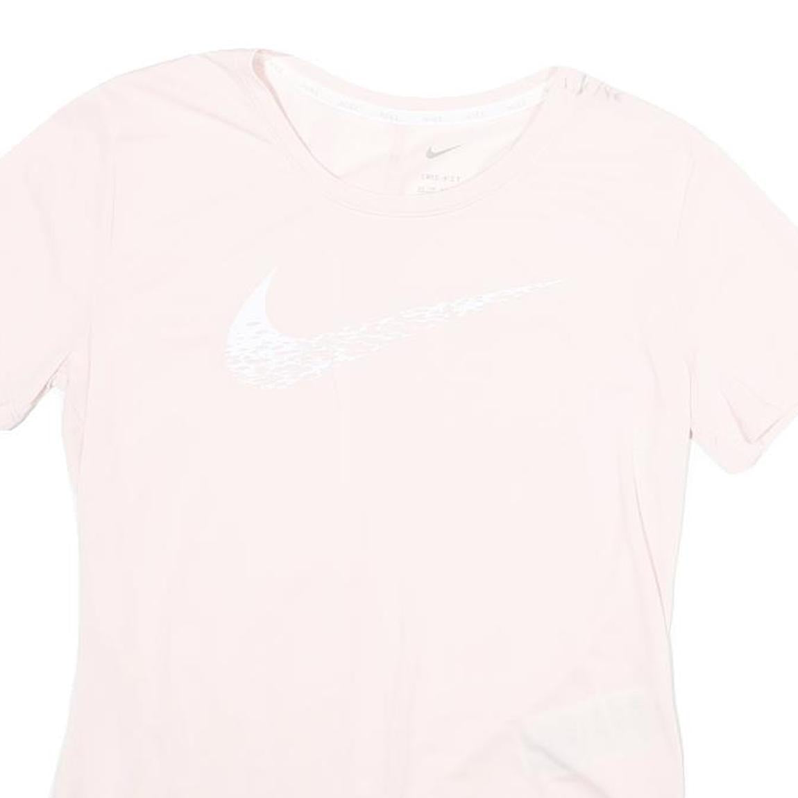 NIKE Womens Pink XS Athletic T-Shirt Short Sleeve Crew Neck Performance