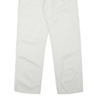 LEE Mens Cotton Blend White Regular Fit Straight Leg Trousers W32 L29 Casual Zip