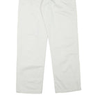 LEE Mens Cotton Blend White Regular Fit Straight Leg Trousers W32 L29 Casual Zip