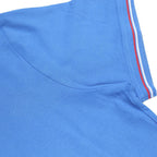 LONSDALE Mens Blue Short Sleeve Plain Polo Shirt L Cotton Casual