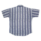 TRIUMPH OF CALIFORNIA Mens Shirt Blue 90s Striped L