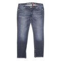 GUESS Womens Slim Blue Denim Jeans Cotton Blend W30 L30 Zip Pockets