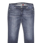 GUESS Womens Slim Blue Denim Jeans Cotton Blend W30 L30 Zip Pockets