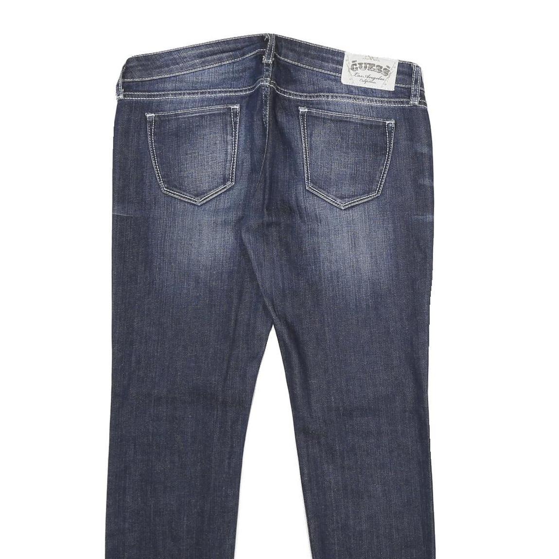 GUESS Womens Slim Blue Denim Jeans Cotton Blend W30 L30 Zip Pockets
