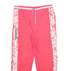 REEBOK Womens Joggers Red & White UK 12 W36 L28 Track Pants Elastic Waist