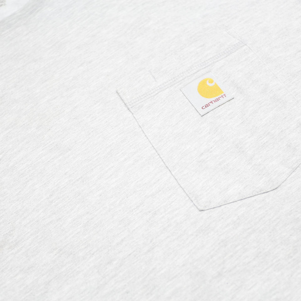 CARHARTT Mens Grey & Yellow Pocket Long Sleeve Crew Neck 2XL Cotton Blend