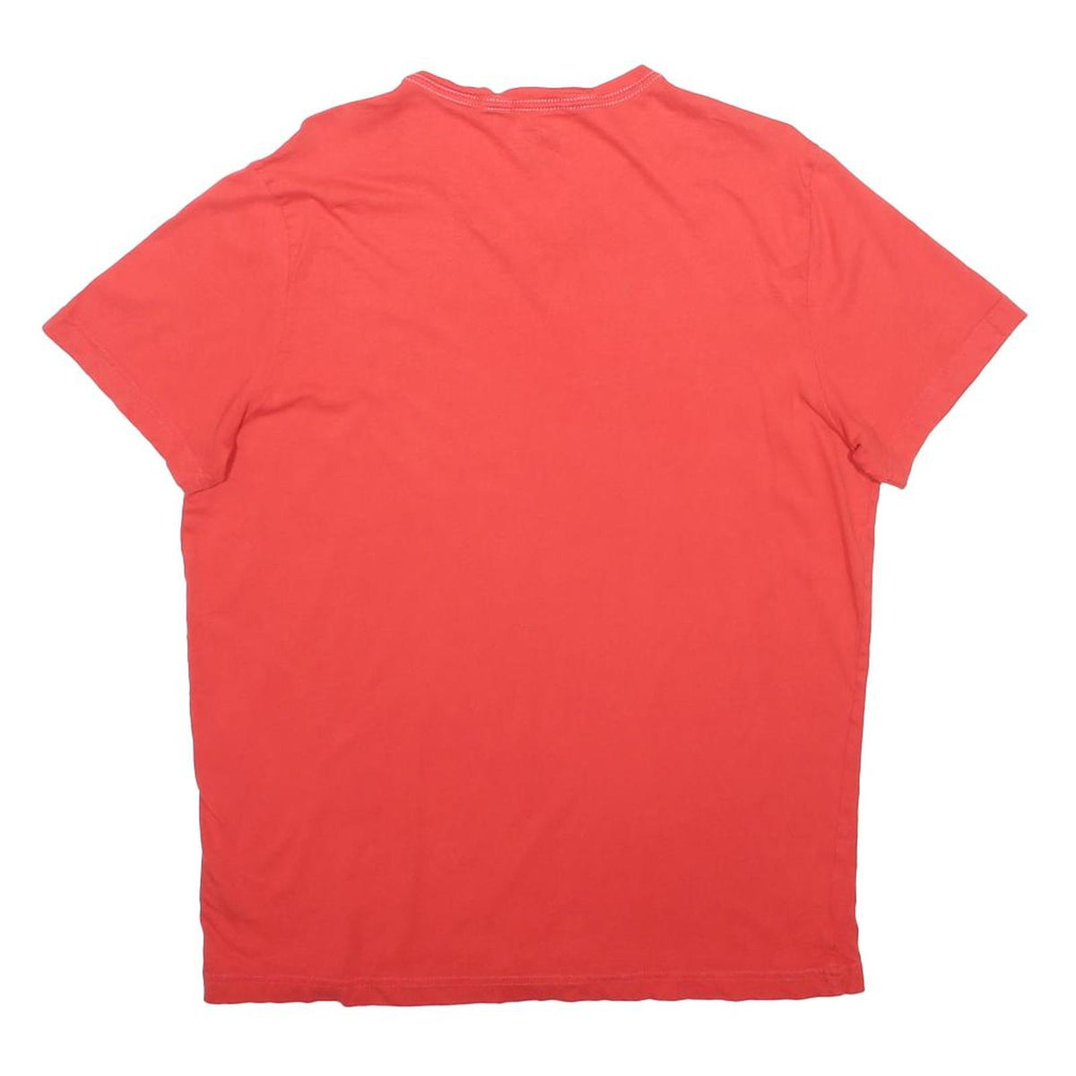 PUMA Mens Red V-Neck T-Shirt L Short Sleeve Cotton Blend Casual Wear