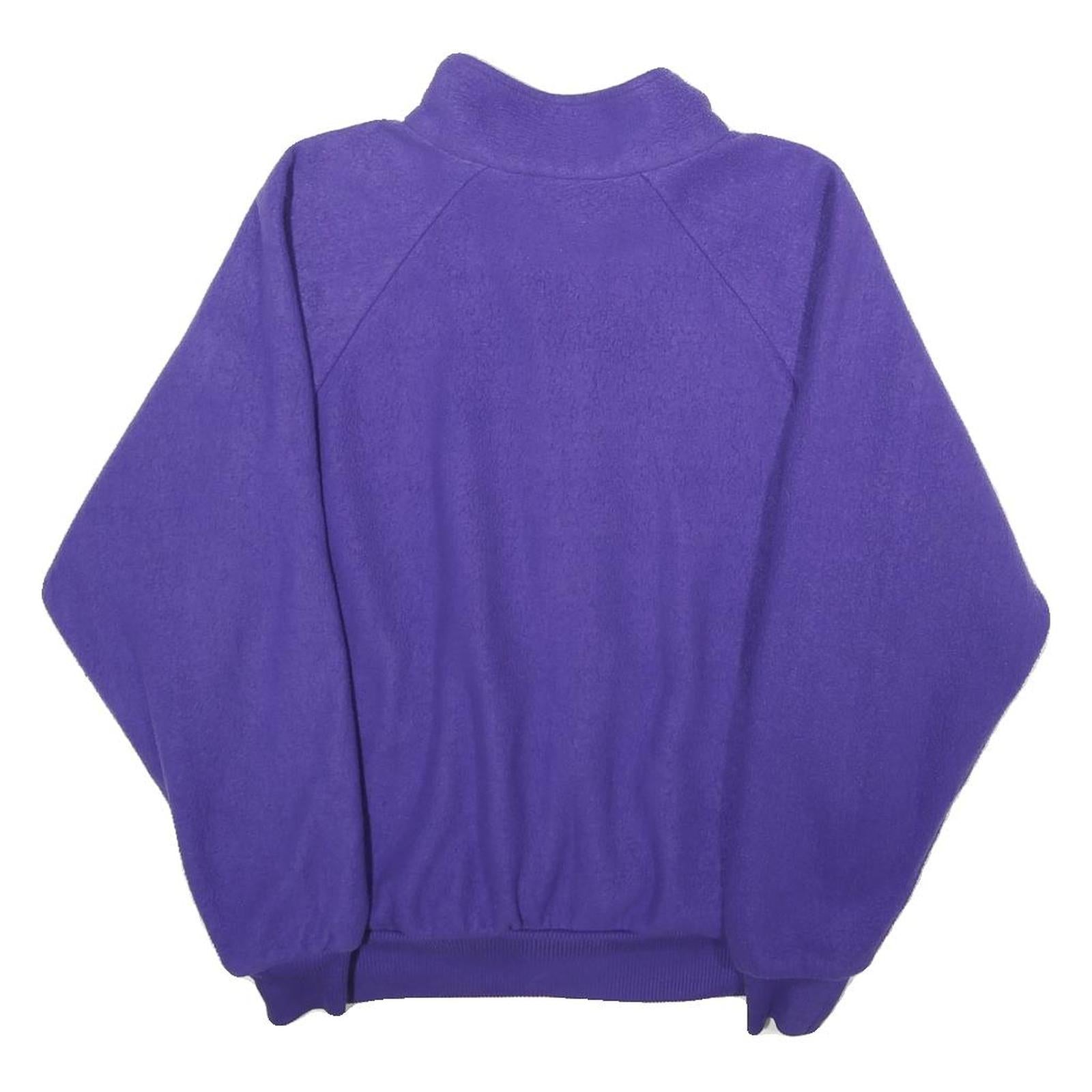 Womens Purple Plain Jacket S Polyester Zip Classic Fit Casual Outerwear