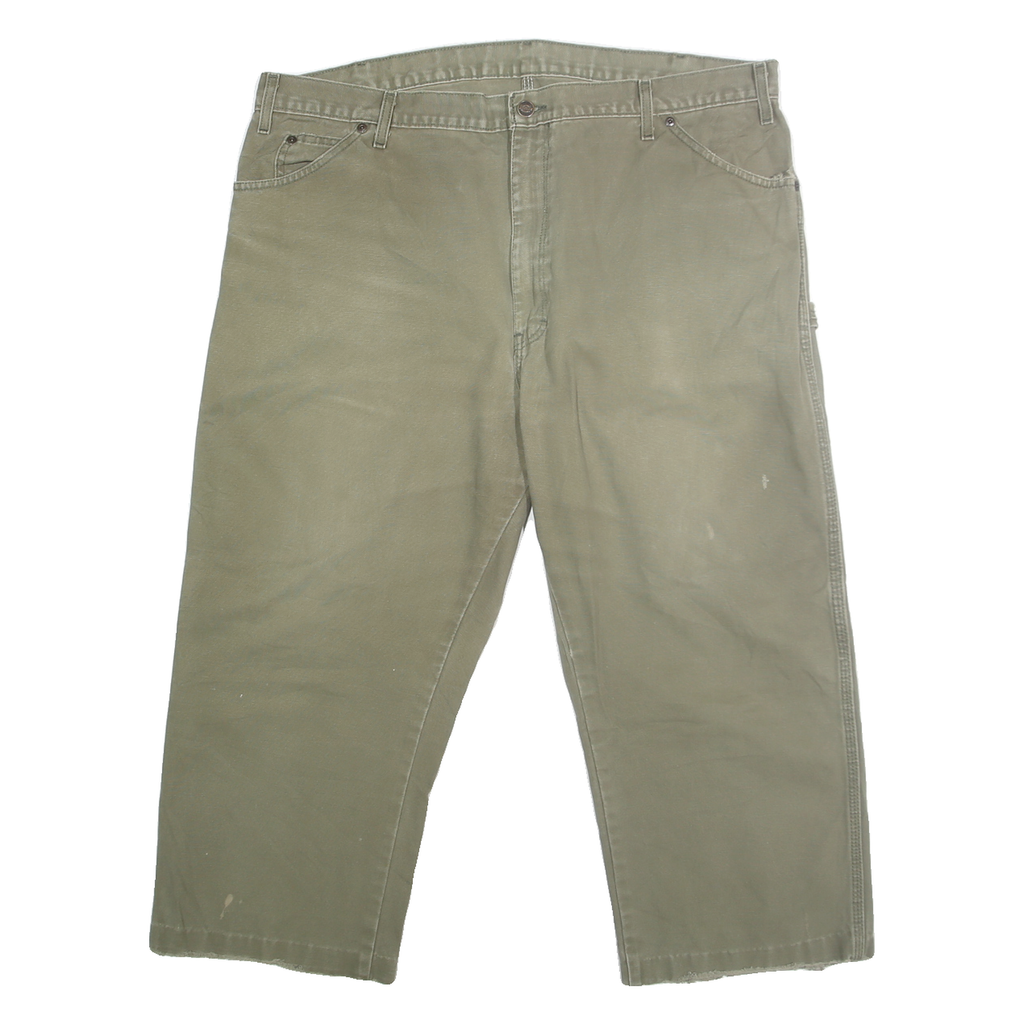 DICKIES Mens Relaxed Cotton Denim Beige W40 L23 Workwear Zip Closure