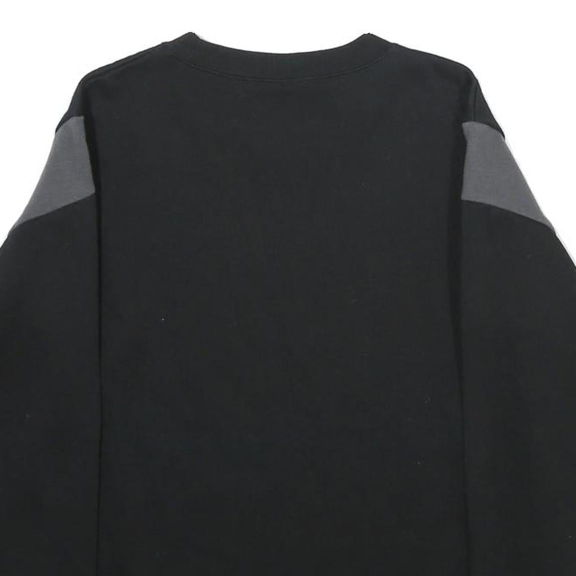 CHAMPION Mens Black & Grey Crew Neck XS Sweatshirt Cotton Blend Long Sleeve