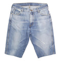 WRANGLER Mens Denim Blue Casual Shorts L W34 Cotton Blend Relaxed Fit