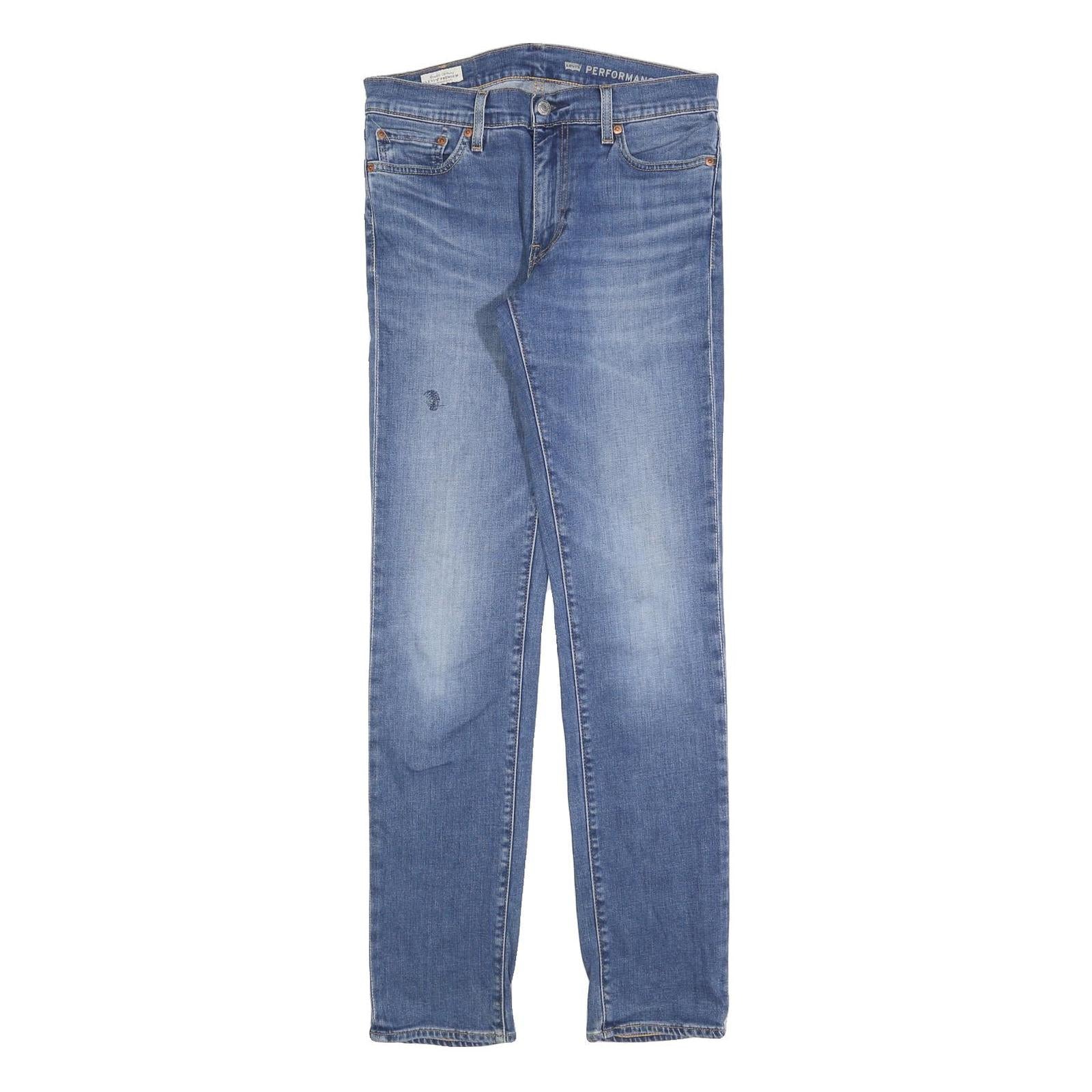 LEVI'S 511 BIG E Mens Jeans Blue Slim Skinny Denim Medium W30 L34 Zip Zip Fly