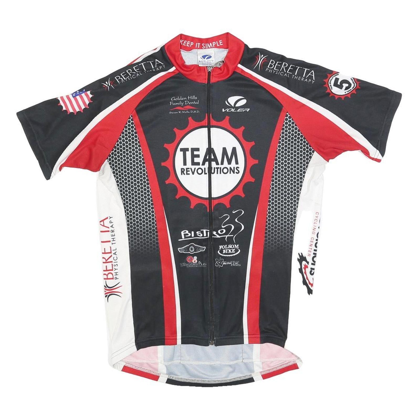 VOLER Mens Black & Red Team Revolutions Graphic T-Shirt L Short Sleeve Crew Neck