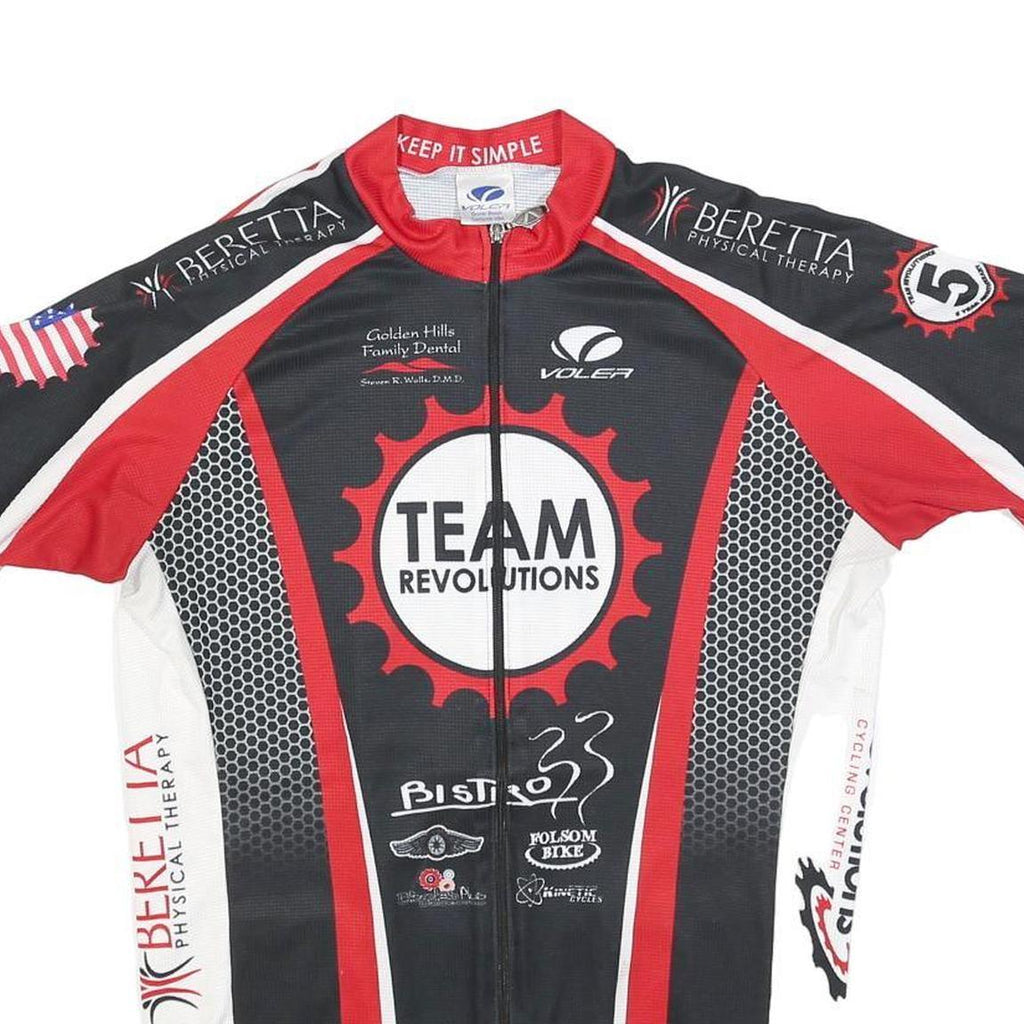 VOLER Mens Black & Red Team Revolutions Graphic T-Shirt L Short Sleeve Crew Neck