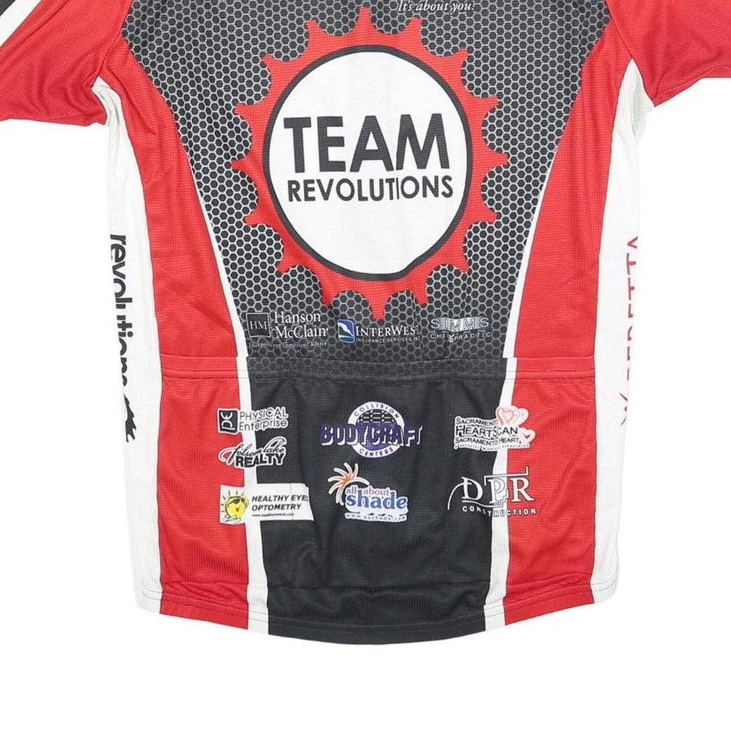 VOLER Mens Black & Red Team Revolutions Graphic T-Shirt L Short Sleeve Crew Neck