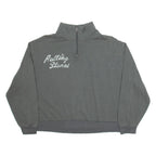 THE ROLLING STONES Crop Womens Sweatshirt Grey 1/4 Zip XL