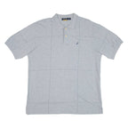 NAUTICA Mens Polo Shirt Grey Check L