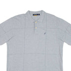 NAUTICA Mens Polo Shirt Grey Check L