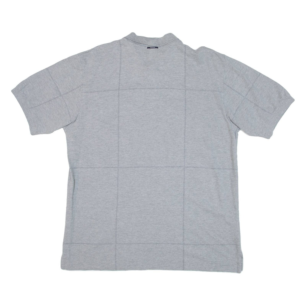 NAUTICA Mens Polo Shirt Grey Check L