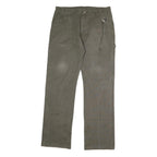 DICKIES Mens Cotton Regular Straight Green W36 L34 Workwear Utility Trousers