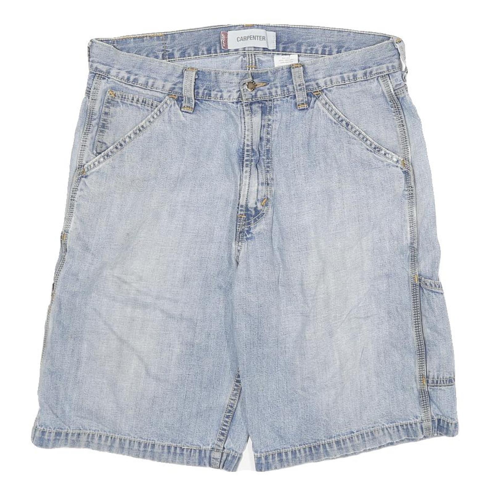 LEVI'S Mens Shorts Blue Carpenter Style L W32 Casual Durable Cotton Blend