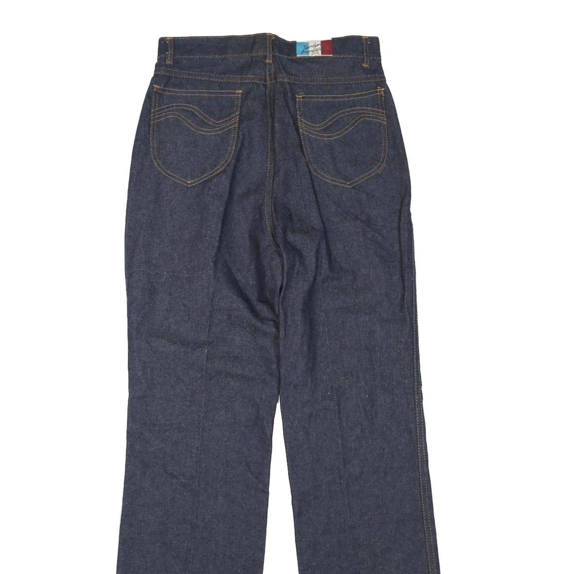 Womens Regular Fit Blue Denim Jeans Cotton Blend Zip W28 L32 Plain Straight