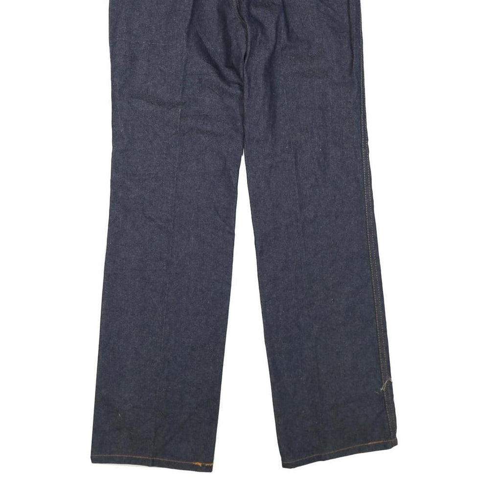 Womens Regular Fit Blue Denim Jeans Cotton Blend Zip W28 L32 Plain Straight