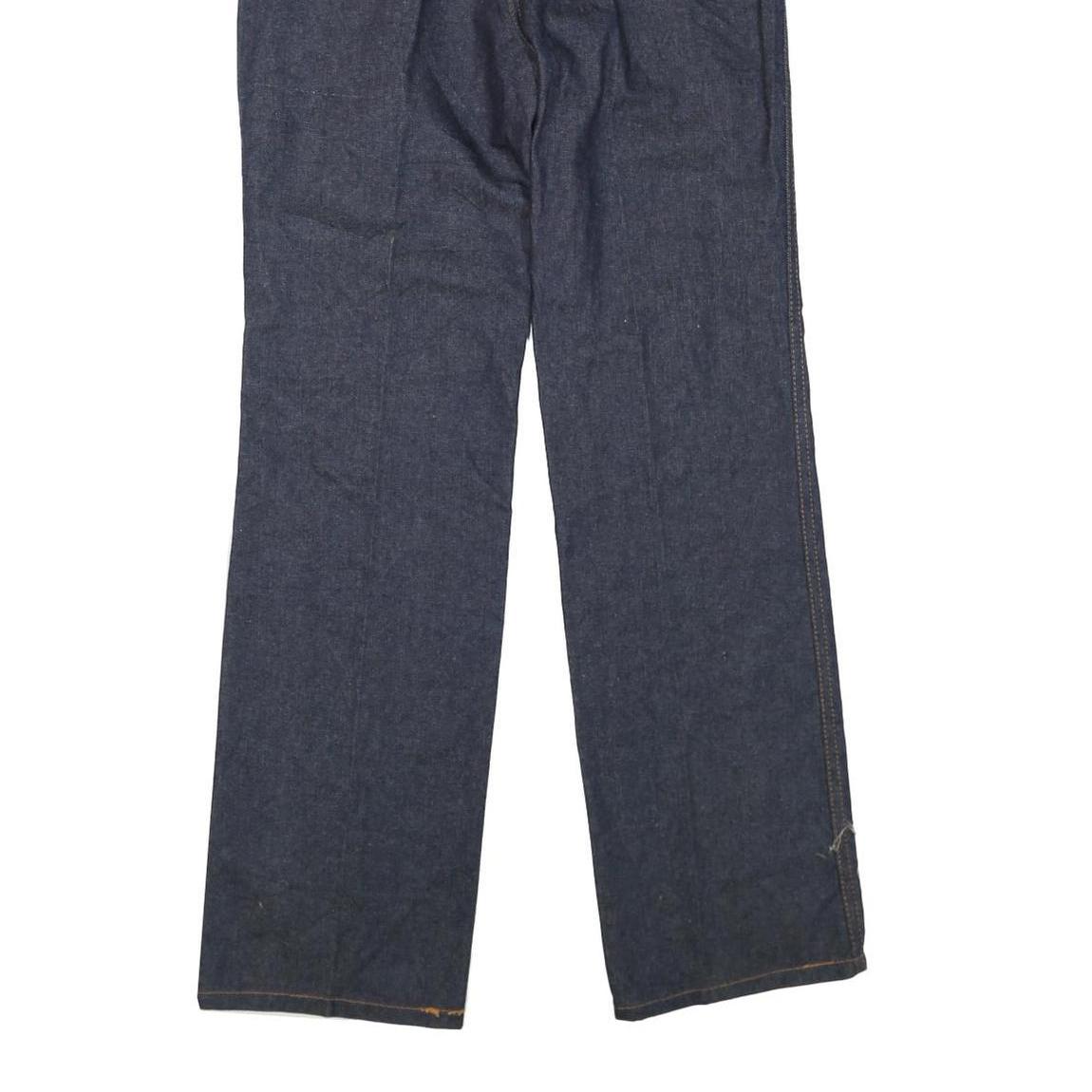 Womens Regular Fit Blue Denim Jeans Cotton Blend Zip W28 L32 Plain Straight