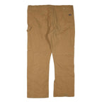 DICKIES Mens Jeans Brown Regular Straight Cotton Blend W44 L32 Workwear Casual