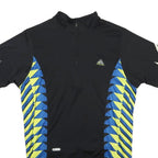 NIKE ACG Mens Black Blue Yellow Zip Front XL Short Sleeve Crew Neck Cycling