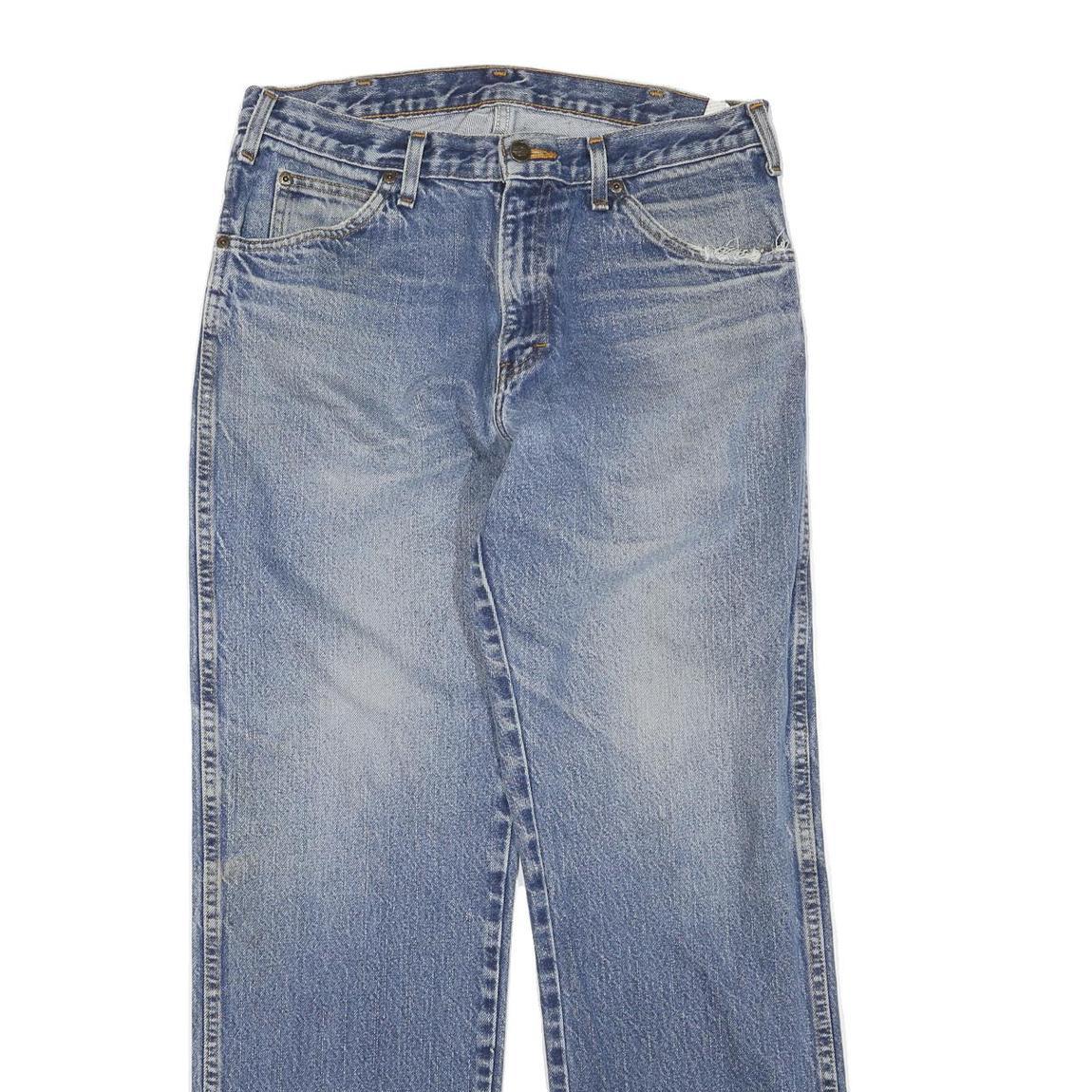 DICKIES Womens Regular Fit Straight Leg Denim Light Blue Jeans W32 L32 Classic