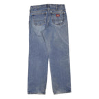 DICKIES Womens Regular Fit Straight Leg Denim Light Blue Jeans W32 L32 Classic