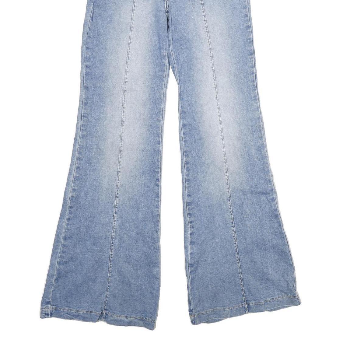 JEALOUS TOMATO Womens Regular Fit Flared Denim Light Blue Jeans W24 L34 Vintage