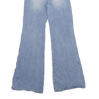 JEALOUS TOMATO Womens Regular Fit Flared Denim Light Blue Jeans W24 L34 Vintage