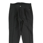 BOGNER Womens Black Cotton Blend Regular Fit Trousers W30 L25 Zip Closure