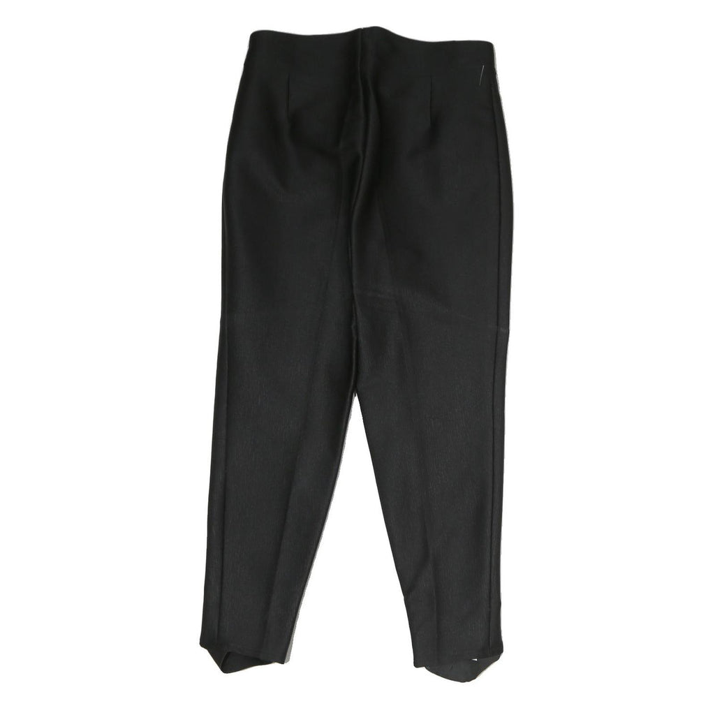 BOGNER Womens Black Cotton Blend Regular Fit Trousers W30 L25 Zip Closure