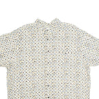 NATURAL ISSUE Mens Hawaiian Shirt Grey Crazy Pattern XL