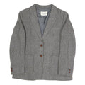 PARTNERS BY MERVYNS Womens Grey Button Jacket M Polyester Blend Houndstooth