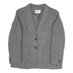 PARTNERS BY MERVYNS Womens Grey Button Jacket M Polyester Blend Houndstooth