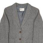 PARTNERS BY MERVYNS Womens Grey Button Jacket M Polyester Blend Houndstooth