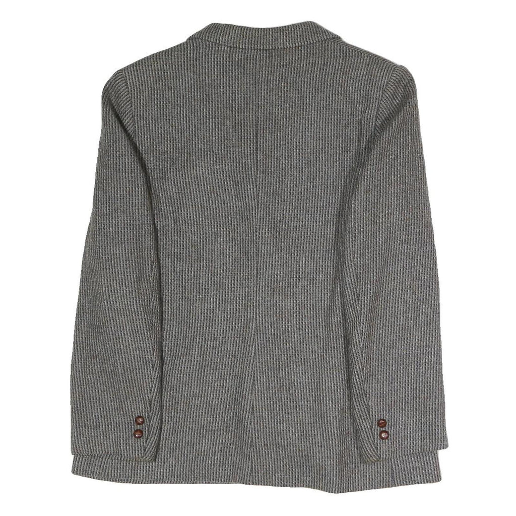 PARTNERS BY MERVYNS Womens Grey Button Jacket M Polyester Blend Houndstooth
